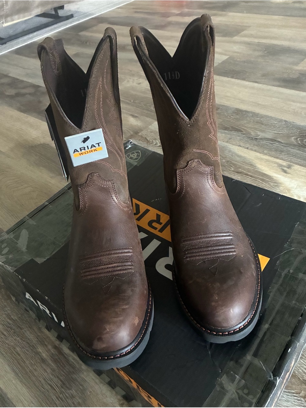 Ariat Brown Leather Men's Work Boots
